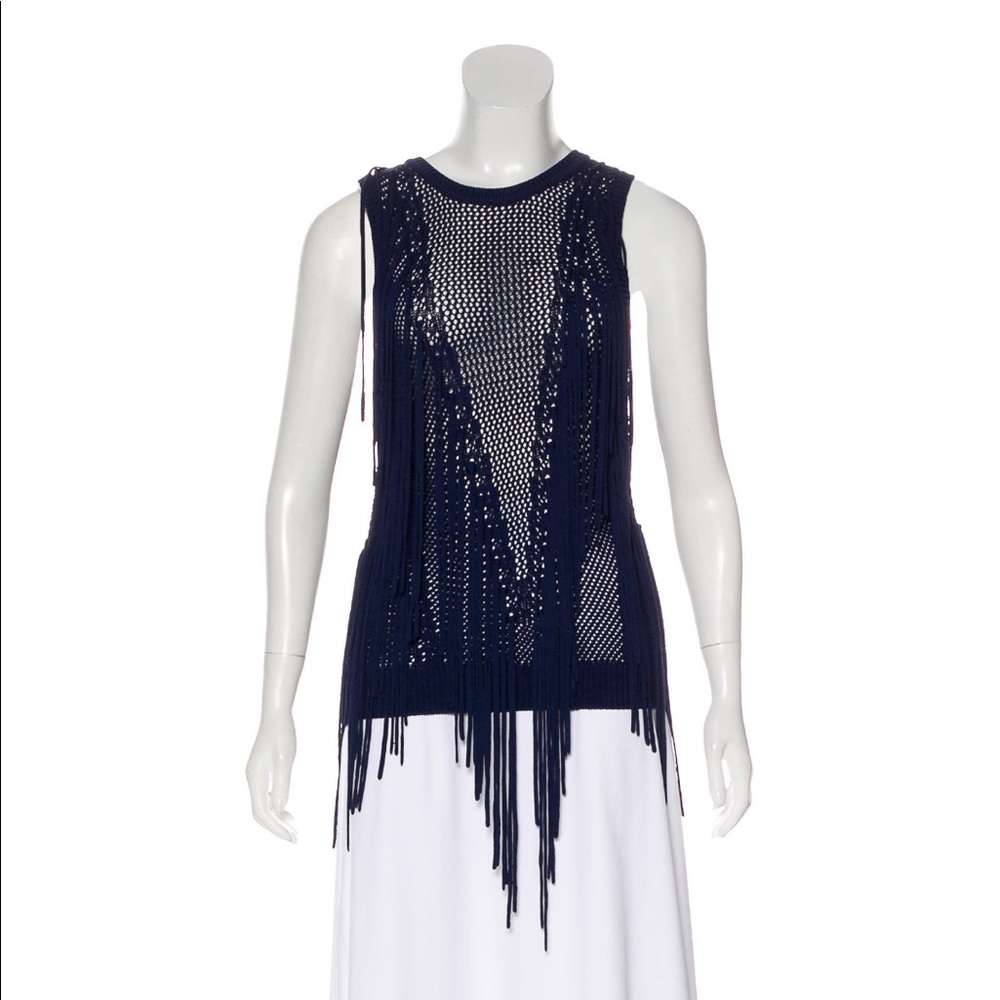 Ronny Kobo sleeveless fringe top